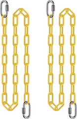 2Pcs 80″ Swing Chain with Carabiners 1000 LBs Capacity Heavy Duty Coated