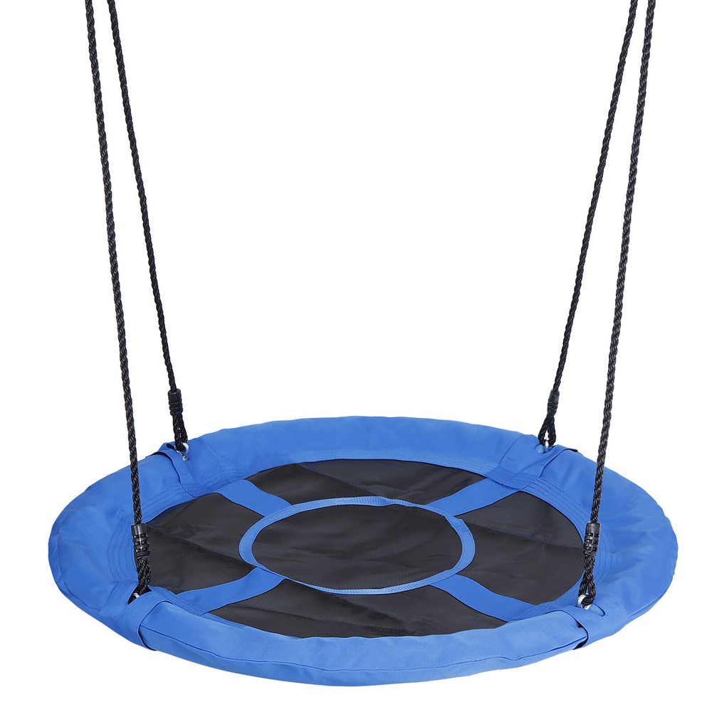Tree Swing Set Saucer 40″ Swing Seat for Kids Backyard Outdoor Waterproof Blue