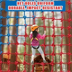Climbing Cargo Net, Polyester Playground Climbing Net, Heavy Duty 4ft x 8ft
