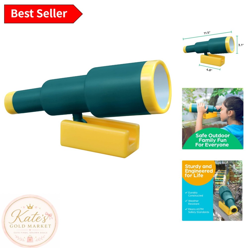 Kids’ Pirate Telescope – Fun Green Attachment for Treehouse, Playset & Swing Set