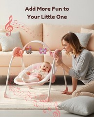 Baby Swings for Infants Tiny Marvels Portable Music Foldable 0-9 Months