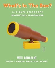 Playhouse Accessories for Kids Outdoor Playset – 11 inch Brown Telescope