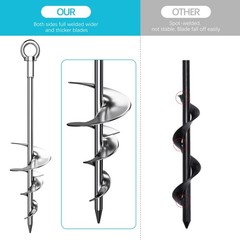 28” Ground Anchors, Fully Welded Heavy Duty Ground Anchor Screw in Swing Set…