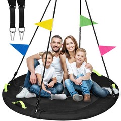 Tree Swing, 60 inch Larger Saucer Swing for Whole Family, 900lbs Weight Capac…