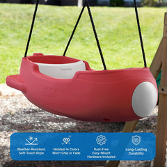 Rocket Swing for Two – Weather-Resistant Toddler Outdoor Swing for Ages 9M-3Y