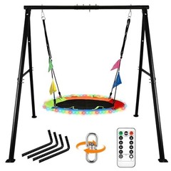 Swing Sets for Backyard, 40 Inch Flying Saucer Swing with 440lbs Capacity
