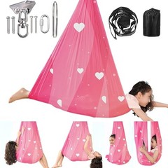 2-Layer Safe 360° Swivel Sensory Swing for Kids Adults Pod Swing Pink Dream