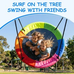 YC saucer swing for kids 40″ -Rainbow outside