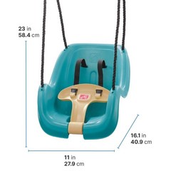 Outdoor Infant to Toddler Swing with Secure Harness for Ages 9 Months to 3 Years