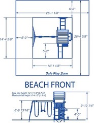 Beach Front All Cedar Wooden Backyard Playground Swing Set