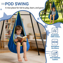 Heavy Duty Sensory Swing Set with Stand for Kids – Indoor/Outdoor Use
