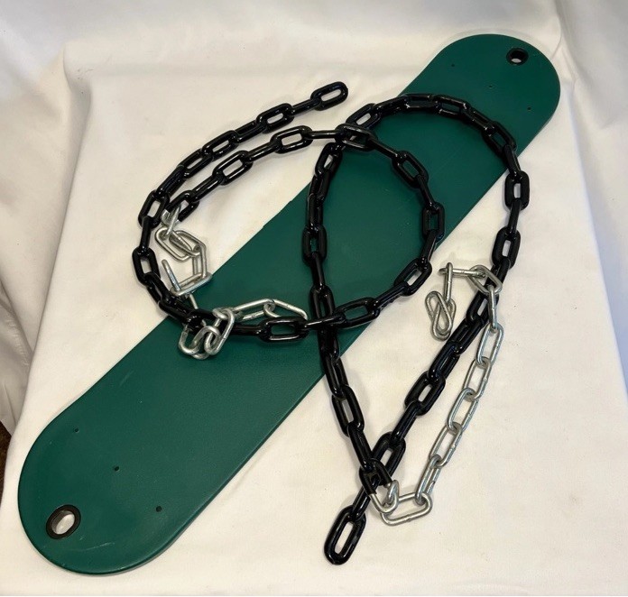 PlayStar Commercial Grade Swing Seat Green Heavy Duty Rubber Coated Chains