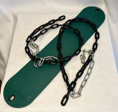 PlayStar Commercial Grade Swing Seat Green Heavy Duty Rubber Coated Chains