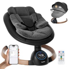 Columpio Electrico Con 5 Velocidades Vibracion Bluetooth Y Control Pro