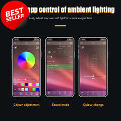 Car LED Interior Lights RGB 48 LED App Control Sound Active USB Kit – US