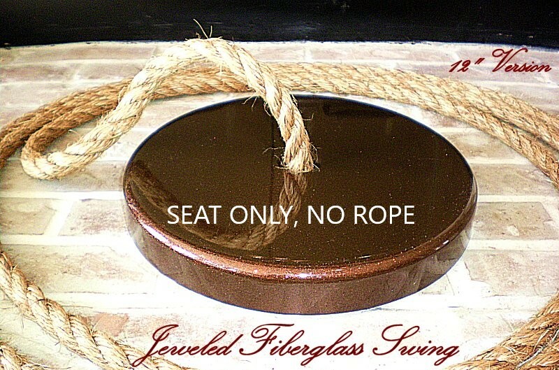 Custom Sparkling Rust Brown Fiberglass Tree Swing Seat (Seat Only) 001FIB-12B