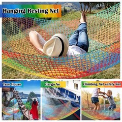 Climbing Cargo Net 6.5 x 9.8 ft Large Kids Backyard Climbing Net Double Layer…