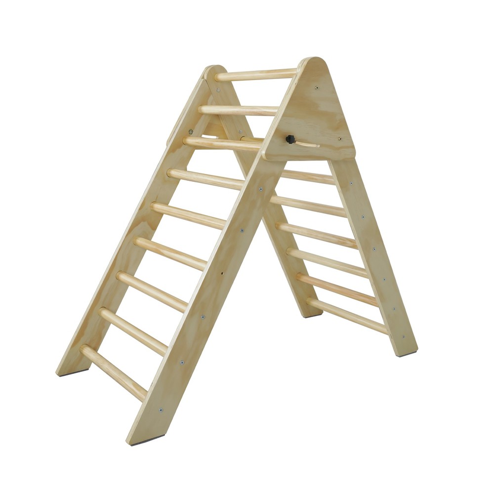 Wooden Foldable Climbing Triangle Ladder Montessori Play Gym for Kids