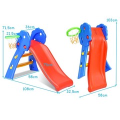 HONEY JOY Toddler Slide, Freestanding Climber Slide Playset for Multicolor