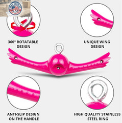 Ninja-Twister Swing Spins Set: Slackline Attachments – 360° Handle Twist-Spin Fl