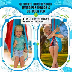 Sensory Swing for Kids with Reversible Colors – Indoor Ceiling/Outdoor Tree Hang