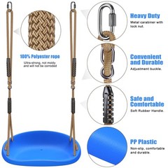 Heavy Duty Swing Seat for Adults Kids Tree Swing with Weather Proof Ropes Swi…