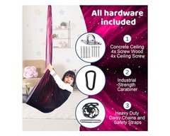 Sensory Swing for Kids 360° Swivel Hanger, Indoor Therapy Swing