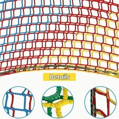 Climbing Cargo Net, Double Layers Playground Safety Net, Rope 1x3m Multicolor