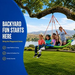 Platform Swing – Large Rectangle Saucer Swing for Kids and Adults