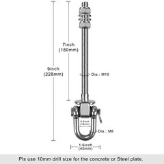 Heavy Duty Stainless Steel Swing Hangers with Bearings (Set of 6), Swing Bolt…