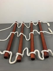 Backyard Discovery Wooden Rope Ladder with Thick White Ropes 56”x 24”- for Outdo