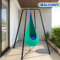 Sensory Swing Stand Frame with Pod Chair and Swing Set Kid Heavy Duty Metal S…