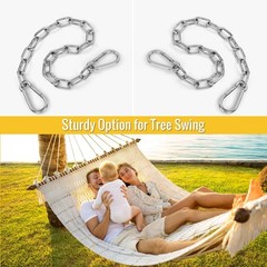 2 Pack Heavy Duty 30″ Extension Chains with Carabiners, 440LB Adjustable Metal f