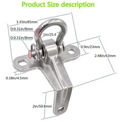 2-Pack Stainless Steel Swing Hangers, Anti-Rust Heavy Duty Hanger, Slient Bea…