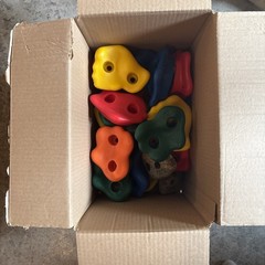 Rock Wall Hand Climbing Grips Set Of 23, Screws/Nuts Included. Wood Not Included