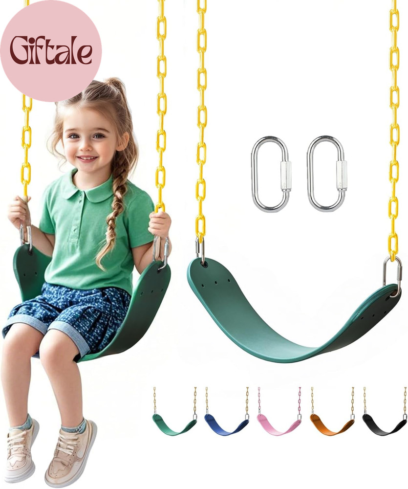 Heavy Duty Swing Seat, 66″ Rust-Resistant Chains with 30″ Ppc-Coated Section, Sw