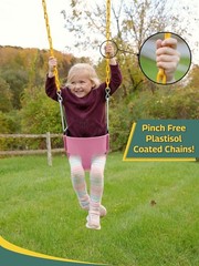 Heavy-Duty High Back Full Bucket Toddler Swing Seat | Coated Chains Fully Ass…