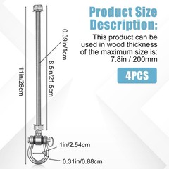 4 Pcs 1500LB SS 180° Heavy Duty Swing Hangers w/ Bearings for Hammocks/Porch
