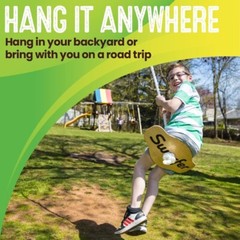 Sturdy Maple Wood Disc Swing – Heavy Duty Braided Rope – Up to 150Lbs