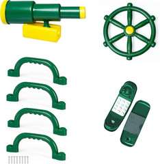 Playground Accessories for Kids Outdoor Playset for Kids 7 Piece Pirate Telescop