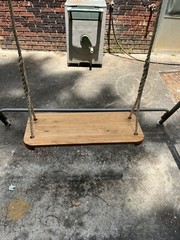 Oak Wood Tree Swing with 10 feet of rope each side. All Age Oak Wood Tree Swing