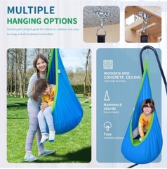 Outree Kids Pod Swing Hammock Chair 100lbs Capacity