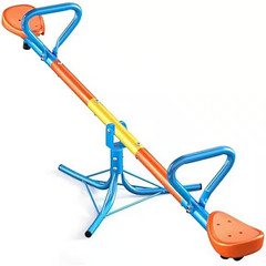 Kids Seesaw Teeter Totter Blue Outdoor Residential Freestanding Spin Toy for Age