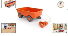 Child-Friendly Outdoor Wagon in Bright Orange – Encourages Motor Skill Play