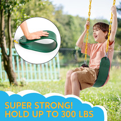 2 Pack Green Swing Seats Heavy Duty with 66″ Chain, Swing Set Accessories Replac