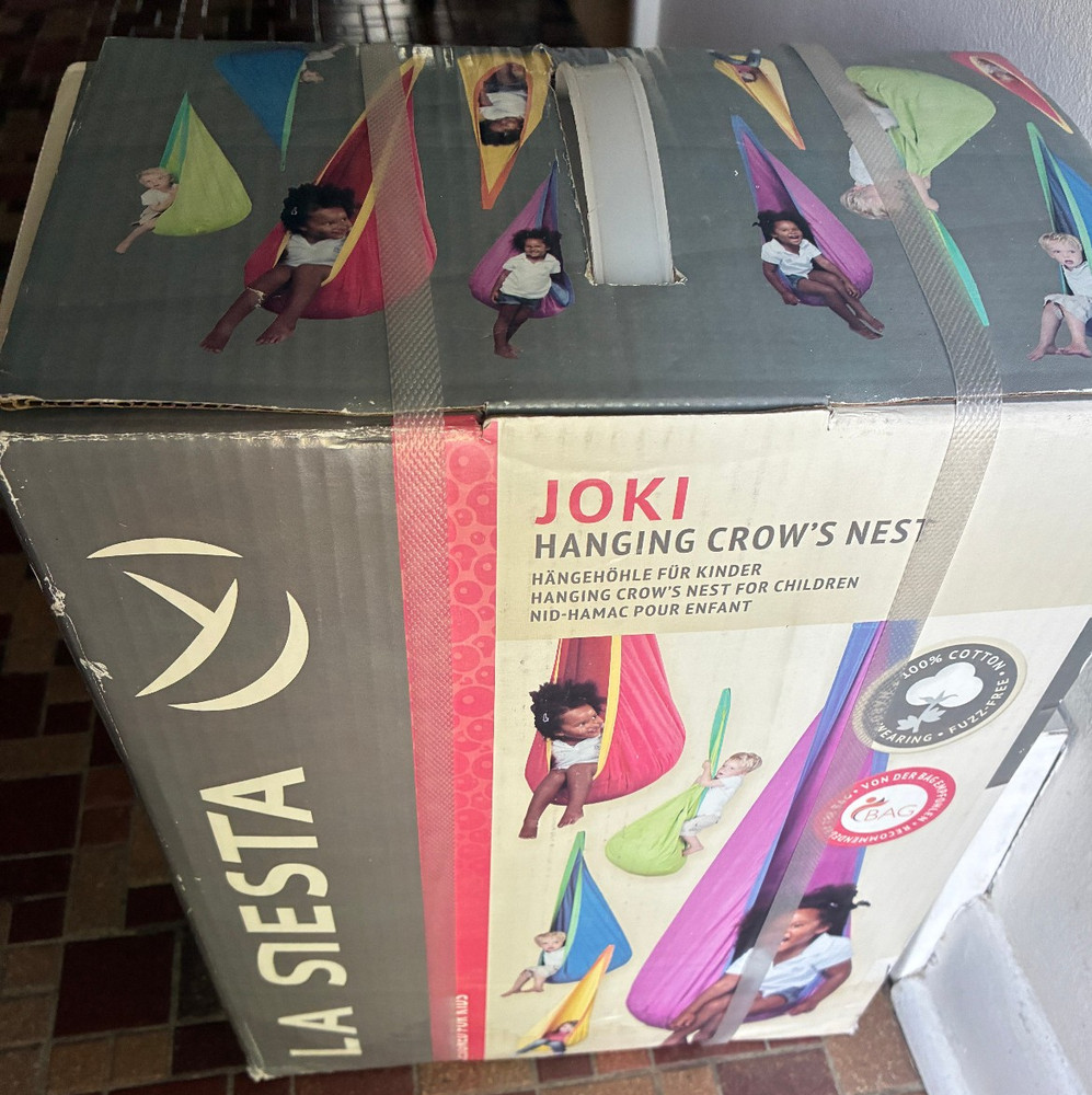 La Siesta Joki Hanging Crow Nest Swing Pod Chair Kids Hammock New Sealed