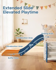 Toddler Slide Set, 13 in 1 Kids Indoor Slide for Toddler 1-3, Indoor Outdoor …