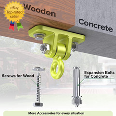 Swing Hangers for Wooden Sets Pack of 2 Heavy Duty Swingset Hardware with Lockin