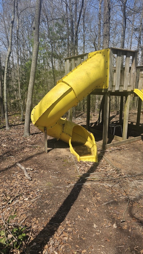 Tube Slide, Spiral, Commercial Grade, Used, Good Condition, Yellow, Pickup Only