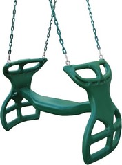 Swing-N-Slide WS 3452 Heavy Duty Two Person Dual Glider Swing, with Coated Chain